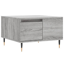 vidaXL Table basse sonoma gris 55x55x36,5 cm bois d'ingénierie