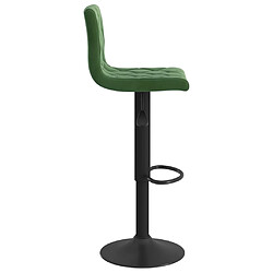 Acheter vidaXL Tabourets de bar lot de 2 vert foncé velours