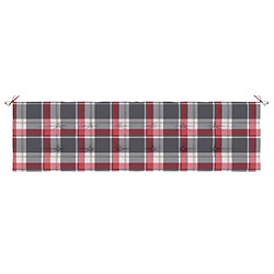 Acheter Maison Chic Coussin Confort | pouf | Coussin de banc de jardin motif à carreaux rouges 180x50x3 cm -GKD45897