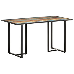 Maison Chic Table de salle à manger,Table à dîner 140 cm Bois de récupération massif -GKD99581