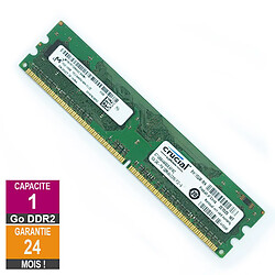 Barrette Mémoire 1Go RAM DDR2 Micron MT8HTF12864AZ-800M1 DIMM PC2-6400U 1Rx8 · Reconditionné PC2-6400 - 800MHz