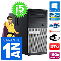 PC Tour Dell OptiPlex 990 Intel i5-2400 RAM 16Go Disque Dur 2To Windows 10 Wifi · Occasion 