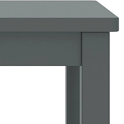 Acheter Maison Chic Table de chevet,Table de Nuit,Meuble de Rangement Gris foncé 35x30x47 cm Bois de pin massif