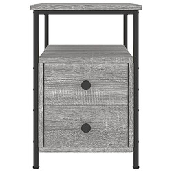 Maison Chic Table de chevet, Table de Nuit pour chambre salon sonoma gris 34x35,5x50 cm bois d'ingénierie pas cher