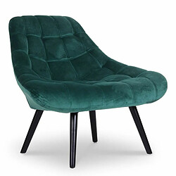 Paris Prix Fauteuil Scandinave en Velours Johan 102cm Vert