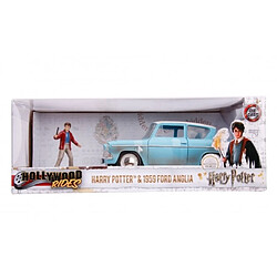 Jada Toys 1:24 Harry Potter et Ford Anglia 1959 Véhicule moulé sous pression Bleu rouillé