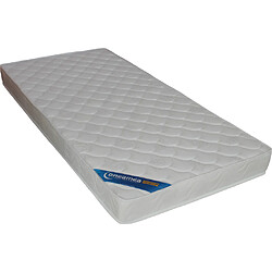 Vente-Unique Ensemble 90 x 200 cm cadre à lattes + matelas mousse ép.15cm - ZEUS de DREAMEA