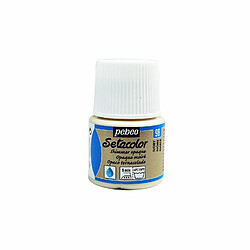 Pebeo Peinture textile Setacolor opaque effet métallique - Ivoire - 45 ml