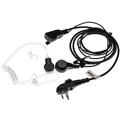 vhbw casque d'écoute avec microphone Push to Talk compatible avec HYT/Hytera PD500, PD560, TC620, TD510, TD520 radio talkie - walkie 