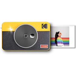 KODAK Mini Shot Combo 2 Retro C210R - Appareil Photo Instantané (Format 5,3 x 8,6 cm - 2,1 x 3,4 '', Écran LCD 1,7'', Bluetooth, 8 photos incluses)- RECONDITIONNE - Jaune 