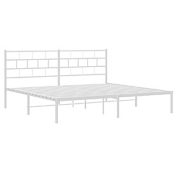 Acheter Maison Chic Lit adulte - Cadre de lit métal avec tête de lit,Structure du lit Contemporain pour chambre blanc 193x203 cm -MN53678