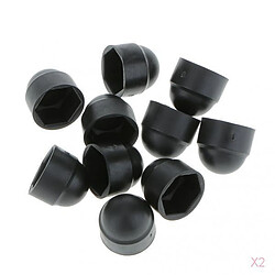 20 Pièces M8 13x15mm Noir Dôme Boulon écrou Protection Capuchons pour Vis Hexagonales