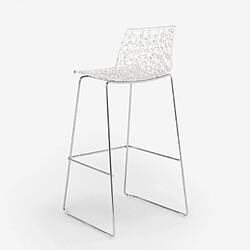 Acheter Grand Soleil Tabouret de bar WILTON - 4 pieds - Polycarbonate - Cristal