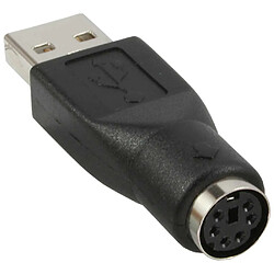 Adaptateur USB PS/2, InLine®, USB prise A sur PS/2 prise femelle