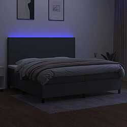 Acheter Sommier à lattes,Cadre à lattes de lit et matelas et LED pour Adulte Gris foncé 200x200 cm -MN10463