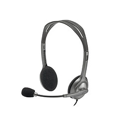 Logitech H110 Micro Casque Réduction de Bruit 3.5mm Jack Filaire Supra Auriculaire Gris 