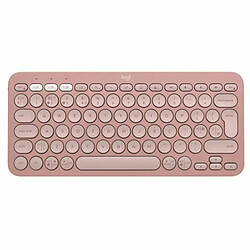 Clavier sans fil Logitech Pebble Keys 2 K380s Espagnol Qwerty Rose 