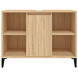 vidaXL Meuble d'évier chêne sonoma 80x33x60 cm bois d'ingénierie pas cher