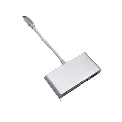 Shot Adaptateur 5 en 1 Type C pour ONEPLUS 7 PLUS Smartphone Lecteur de cartes SD TF USB 2.0 3.0 Micro USB (GRIS)