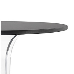 Acheter Alterego Table de terrasse ronde 'LIMPID' noire intérieur/extérieur - Ø 68 cm