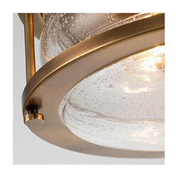 Elstead Lighting Plafonnier Salle de bains Kichler Acier,verre grainé transparent Laiton naturel