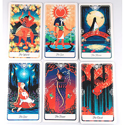 Acheter Universal Tarot Deck Mystère Divination Chevalier Romantique Ange Sorcière Moderne Jeu de fête de cartes(Le noir)