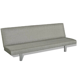 vidaXL Canapé-lit Gris Polyester