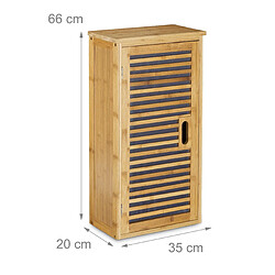 Helloshop26 Armoire de salle de bain étagère en bois de bambou 66 x 35 cm 3213092