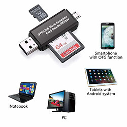 View Tek ViewTek RD321 - Lecteur Enregistreur de Carte SD & Micro SD Pour Ports USB / Micro USB / OTG - Lecteur externe 3 en 1 USB 2.0 - Pour Téléphone, Ordinateur PC et tablette etc..