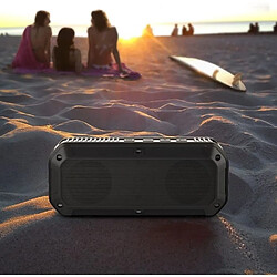 Enceinte Bluetooth Portable Sans Fil 16 Heures Autonomie Étanche IP64 Stéréo HD Microphone Intégré Port Aux/USB/SD (Lot de 2)