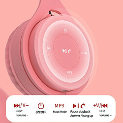 Yonis Qualité Son Hifi Casque Bluetooth Macaron Autonomie Longue Durée Compatible Tous Appareils + SD 8Go pas cher