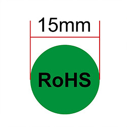 Wewoo Autocollant RoHS de forme ronde1000 PCSDiamètre 15mm