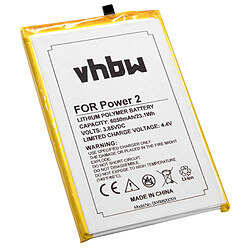 vhbw Li-Polymère batterie 6050mAh (3.85V) pour téléphone portable mobil smartphone Ulefone Power 2 