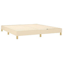 Acheter Maison Chic Lit adulte- Lit + matelas,Sommier à lattes de lit avec matelas Crème 160x200 cm Tissu -GKD78973