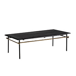 Table Basse Thai Natura Noir Doré 122 x 37 x 61 cm 