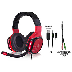 Acheter Spirit Of Gamers Casque gamer ELITE-H60 RED Light compatible PS4 / PS5 – XBOX SERIES X | S et One / Switch / PC