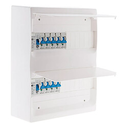 Coffret T3 26 modules Blanc équipé de 9 disjoncteurs et 2 inter. diff. livré avec accessoires - Zenitech