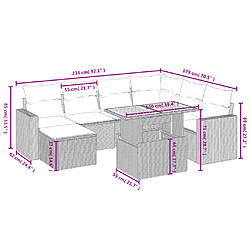 Avis Maison Chic Ensemble Tables et chaises d'extérieur 8 pcs avec coussins,Salon de jardin noir résine tressée -GKD289589