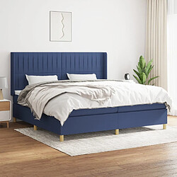 Maison Chic Lit Adulte - Lit simple Lit à sommier tapissier avec matelas moelleux - Meuble de Chambre - Bleu 200x200 cm Tissu -MN68958