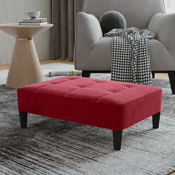 vidaXL Repose-pied Rouge bordeaux 78x56x32 cm Velours