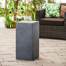 HEISSNER Cuboïde de fontaine de terrasse 39x39x68 cm Noir