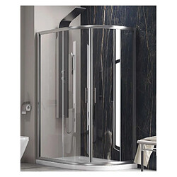 Karag Cabine de douche d'angle rectangulaire FLORA 650 80x100 H.190 cm