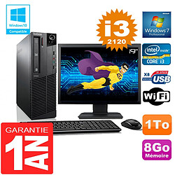 PC Lenovo M92p SFF Core I3-2120 Ram 8Go Disque 1 To Wifi W7 Ecran 19" · Occasion 