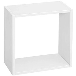 Pinus Etagère cube modulable en pin 32 x 32 x 17 cm blanc. Etagère cube modulable en pin 32 x 32 x 17 cm blanc