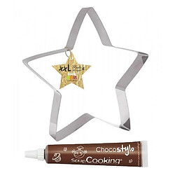 Scrapcooking Découpoir à pâtisserie inox XXL Etoile + 1 Stylo chocolat