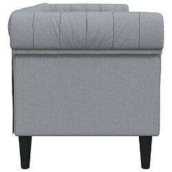 Acheter vidaXL Canapé Chesterfield 3 places gris clair tissu