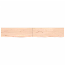 Maison Chic Étagère murale flottante,Etagère de rangement 200x30x(2-6) cm bois de chêne massif non traité -MN40246