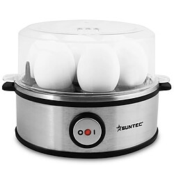 Suntec Cuiseur à œufs inox EGG-8564 Design pour 1 à 7 œufs, cuisson réglable, signal sonore et bol pour œufs brouillés