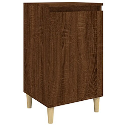 vidaXL Table de chevet chêne marron 40x35x70 cm bois d'ingénierie