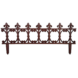 Esschert Design Bordure de jardin en fonte Fleur de lys.